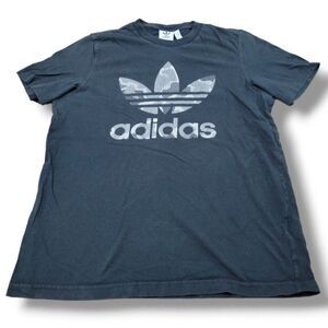 Adidas Shirt Size Medium Camouflage Graphic Print T-Shirt Distressed Print Faded